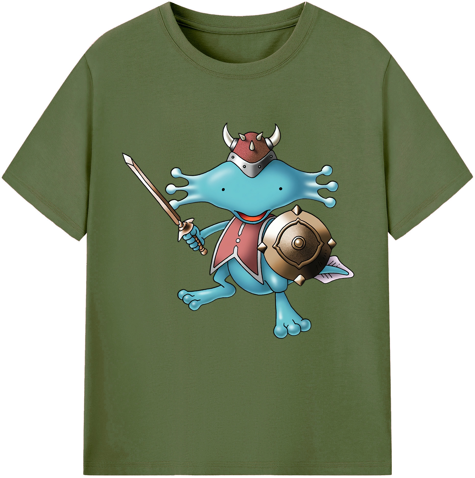 （画像用） ドラゴンクエスト Doragon Kuesuto Dragon Quest 綿100％半袖Tシャツ（フロントプリント）